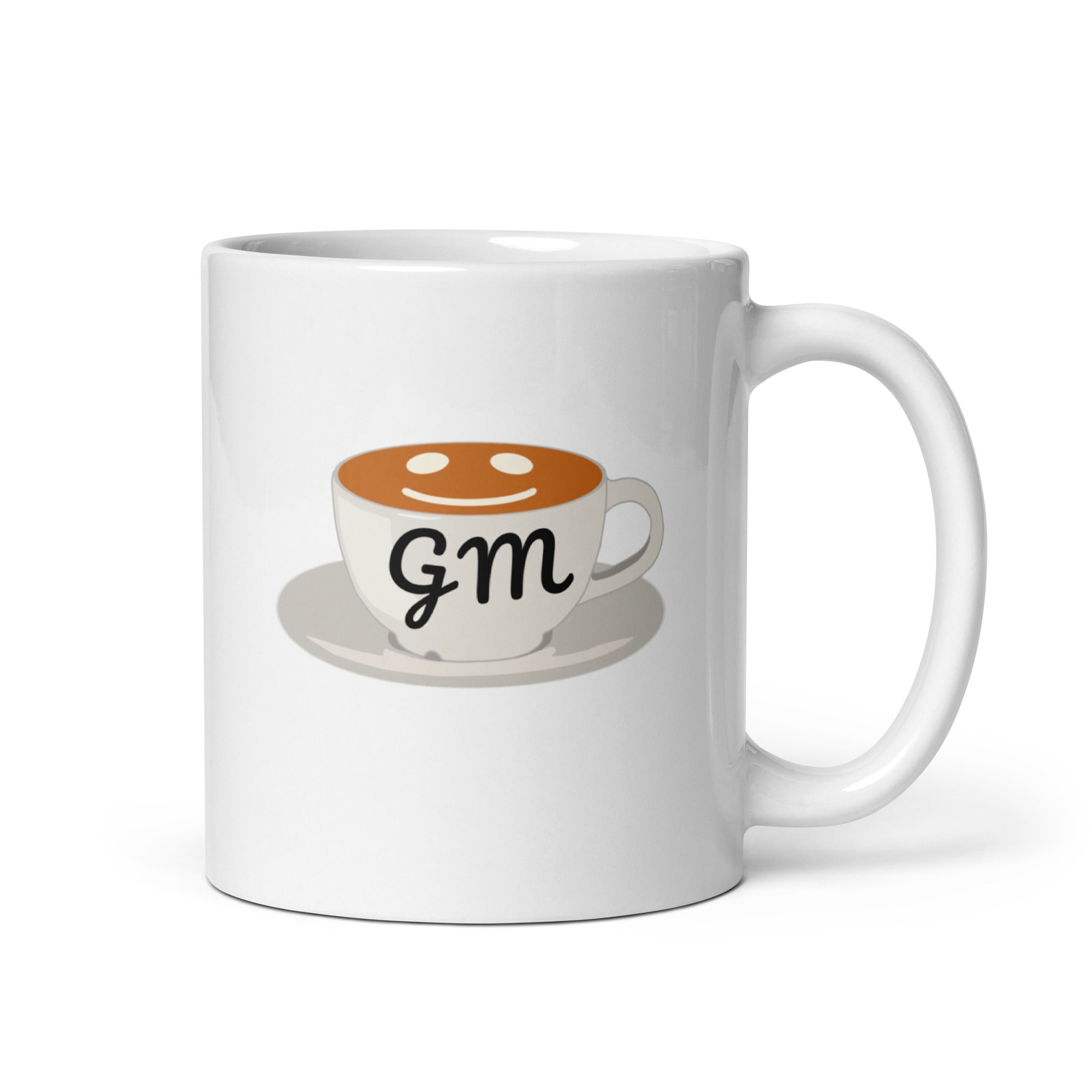 gm Glossy Ceramic Mug Dishwasher Safe Microwave Friendly Fun Everyday Use