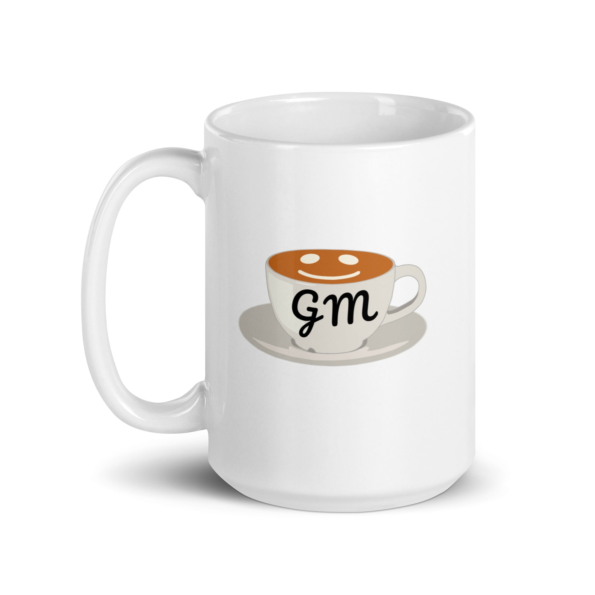 gm Glossy Ceramic Mug Dishwasher Safe Microwave Friendly Fun Everyday Use